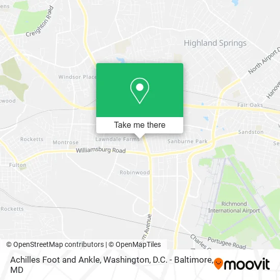 Achilles Foot and Ankle map