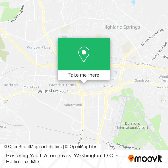 Restoring Youth Alternatives map