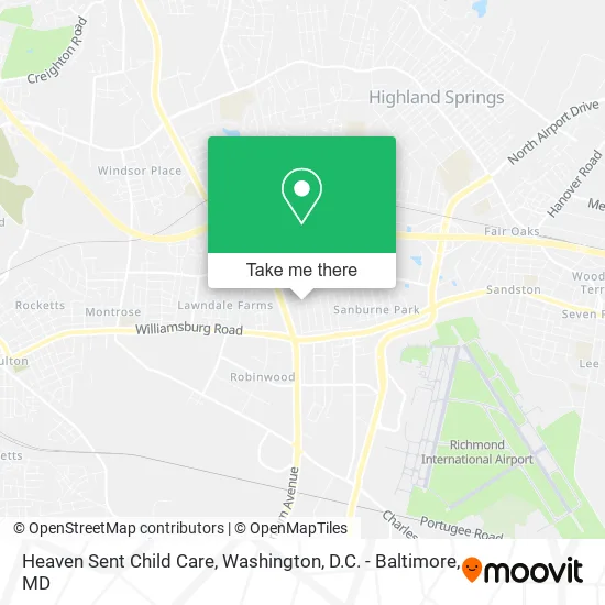 Heaven Sent Child Care map