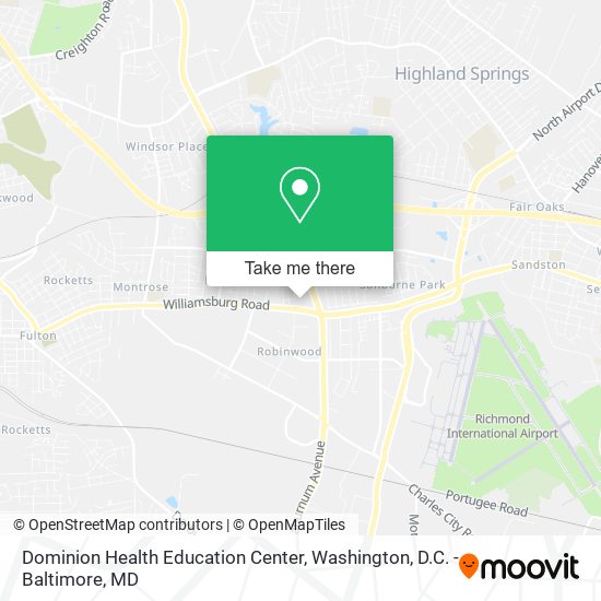 Dominion Health Education Center map