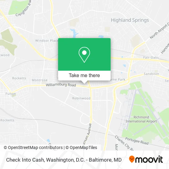 Check Into Cash map