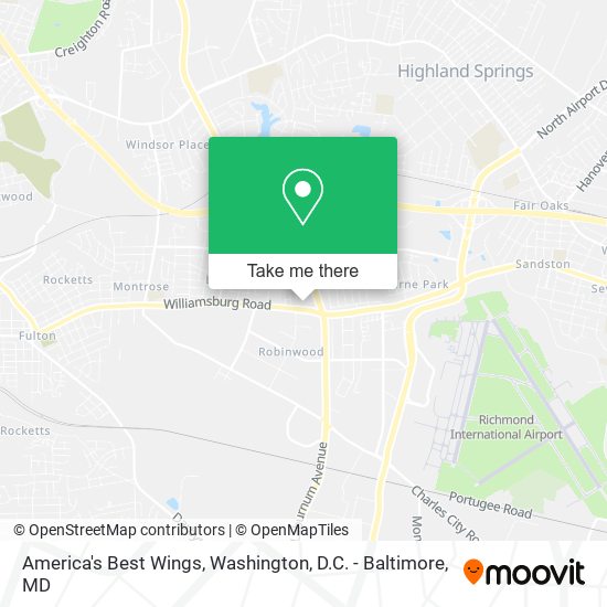 Mapa de America's Best Wings