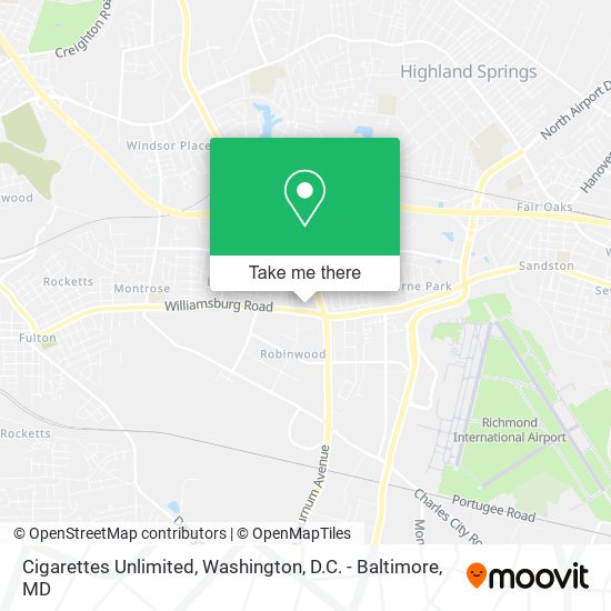 Cigarettes Unlimited map