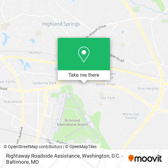 Rightaway Roadside Assistance map