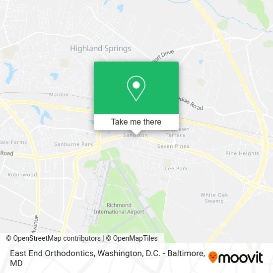 East End Orthodontics map