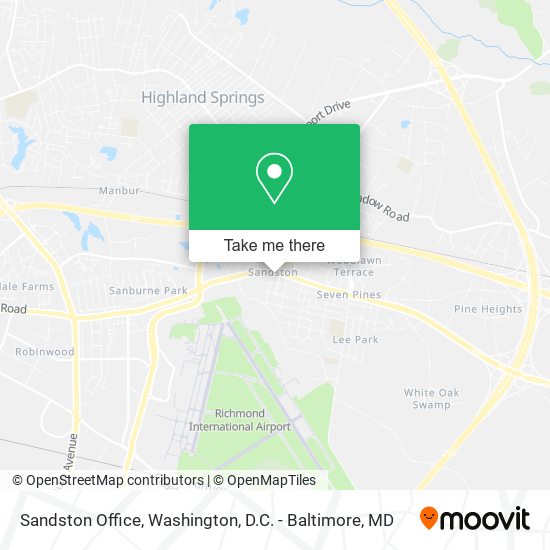 Sandston Office map