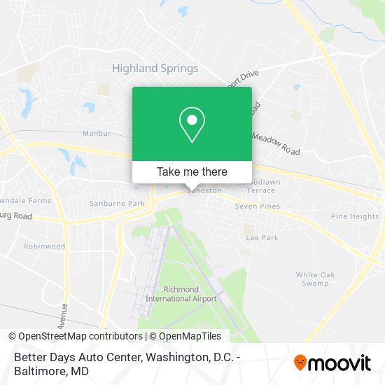 Mapa de Better Days Auto Center