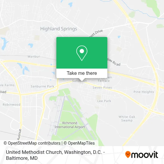 United Methodist Church map