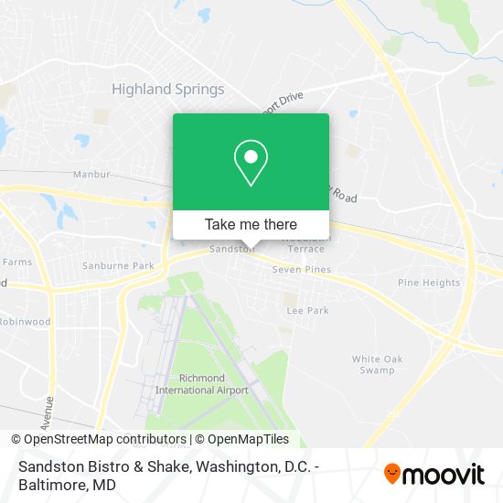 Mapa de Sandston Bistro & Shake