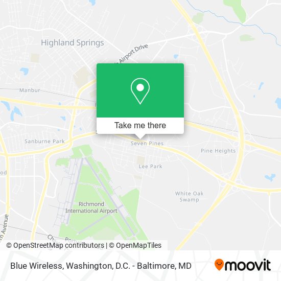 Blue Wireless map