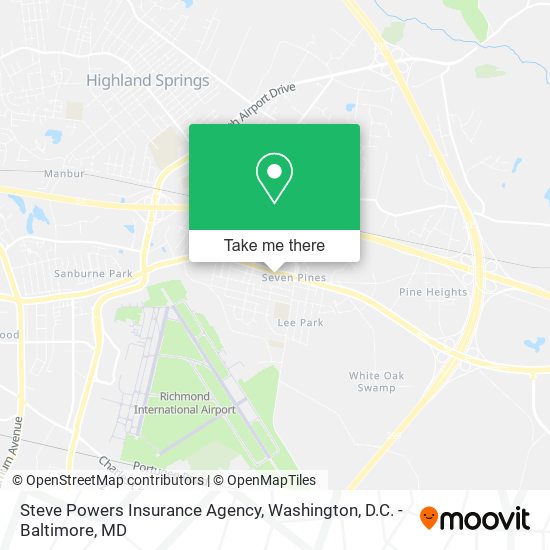 Mapa de Steve Powers Insurance Agency