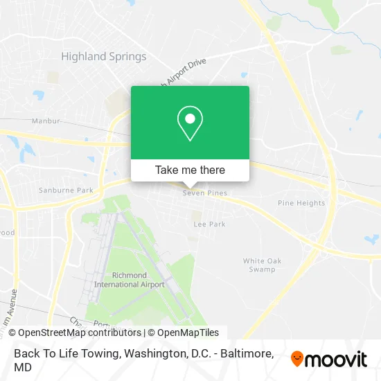 Back To Life Towing map