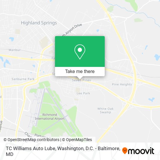 TC Williams Auto Lube map