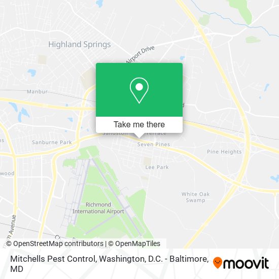 Mitchells Pest Control map