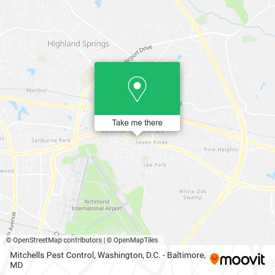 Mitchells Pest Control map