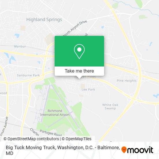 Big Tuck Moving Truck map