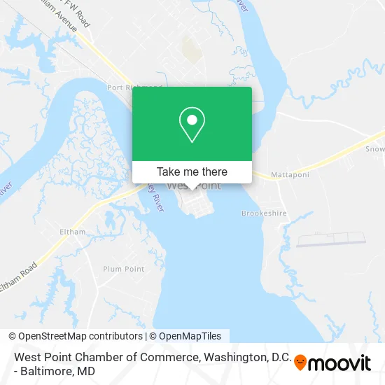 West Point Chamber of Commerce map