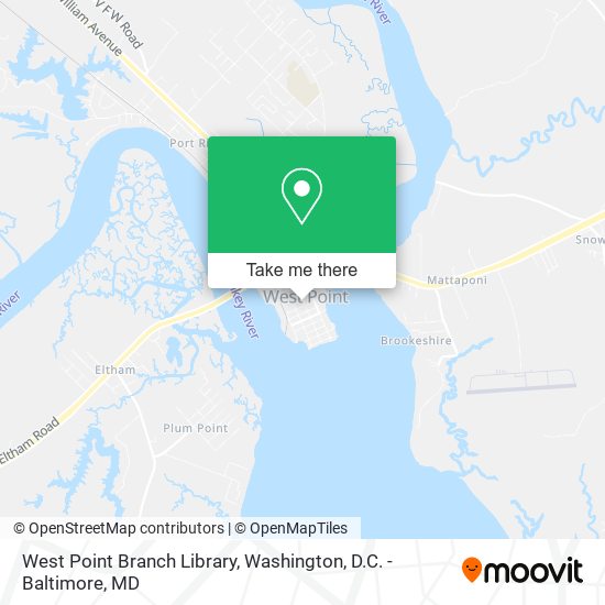 Mapa de West Point Branch Library