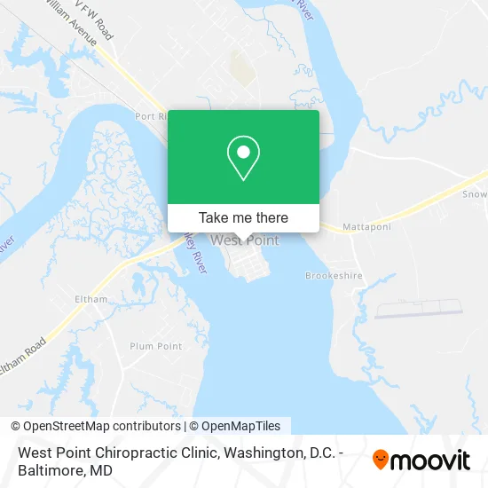 West Point Chiropractic Clinic map
