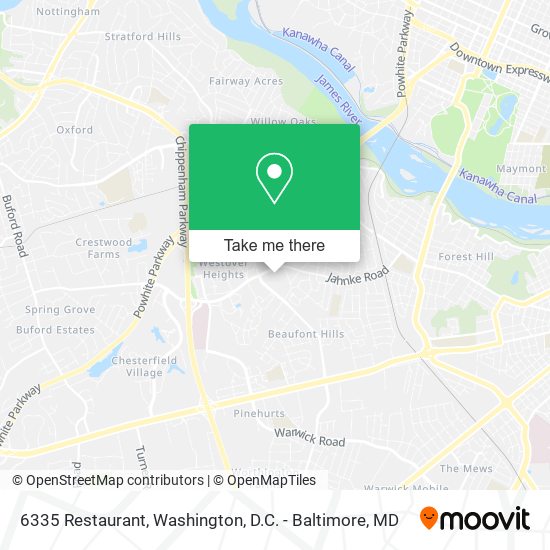 6335 Restaurant map