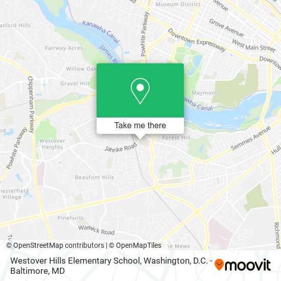 Westover Hills Elementary School map