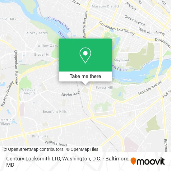 Century Locksmith LTD map