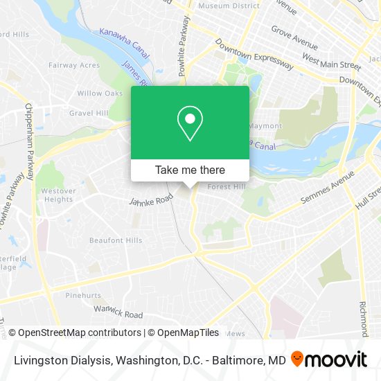 Livingston Dialysis map