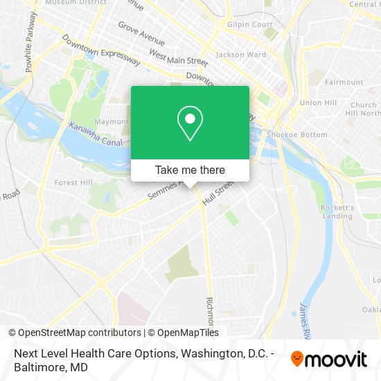 Next Level Health Care Options map