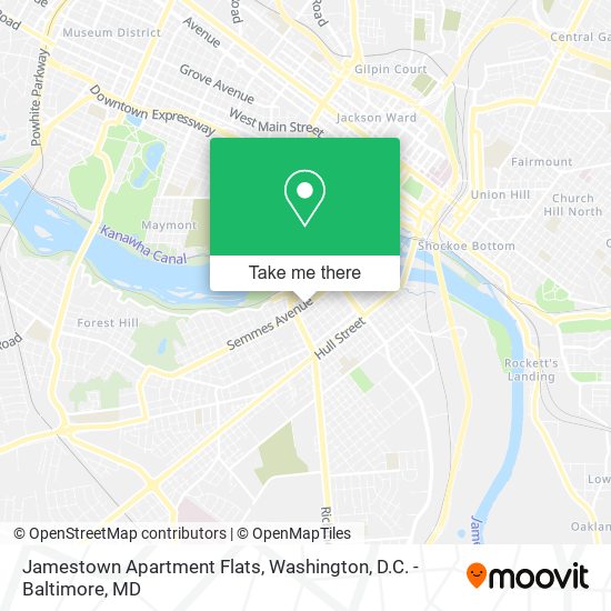 Mapa de Jamestown Apartment Flats