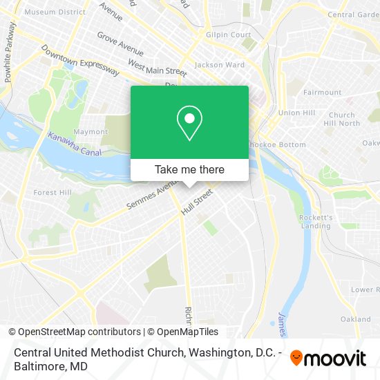 Mapa de Central United Methodist Church