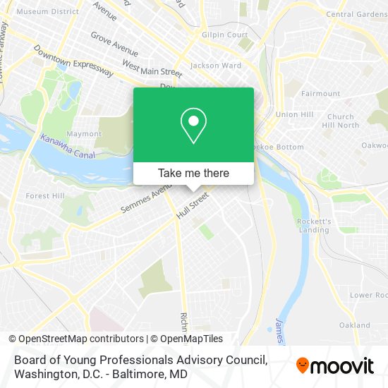 Board of Young Professionals Advisory Council map