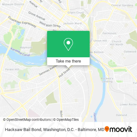Hacksaw Bail Bond map