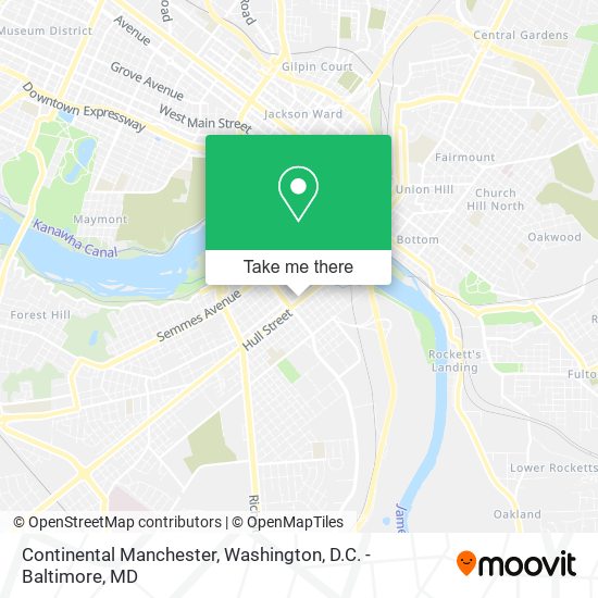 Continental Manchester map