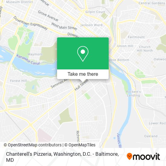 Chanterell's Pizzeria map