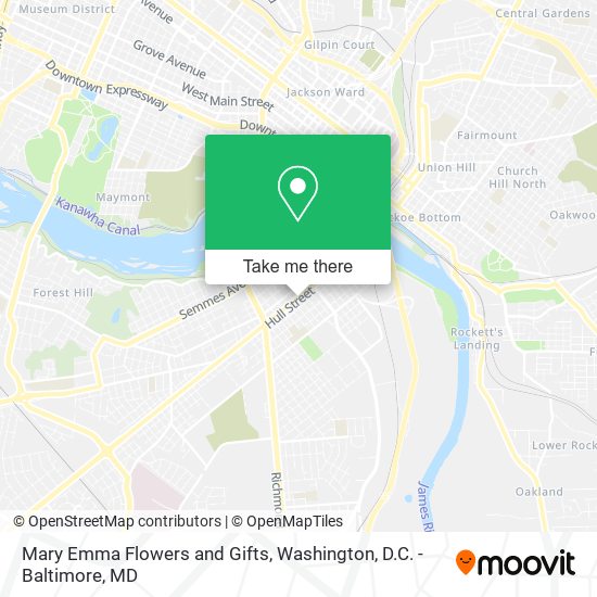 Mary Emma Flowers and Gifts map