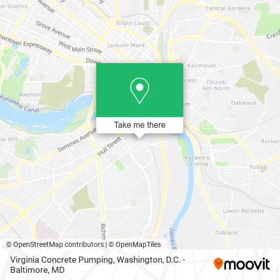 Virginia Concrete Pumping map