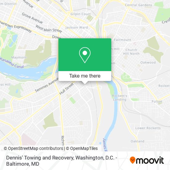 Dennis' Towing and Recovery map