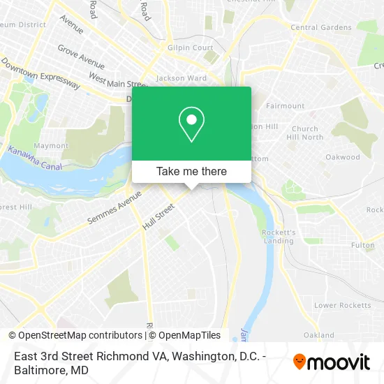 Mapa de East 3rd Street Richmond VA