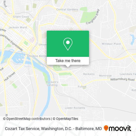 Cozart Tax Service map