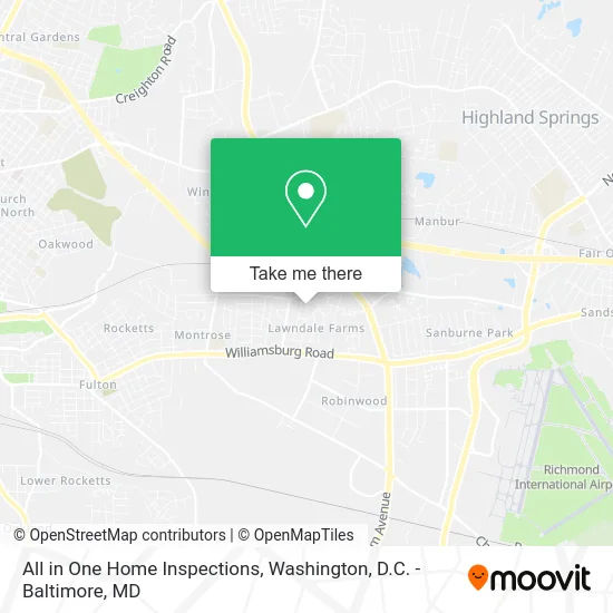 All in One Home Inspections map