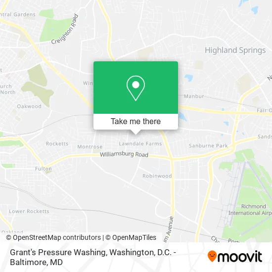 Grant's Pressure Washing map