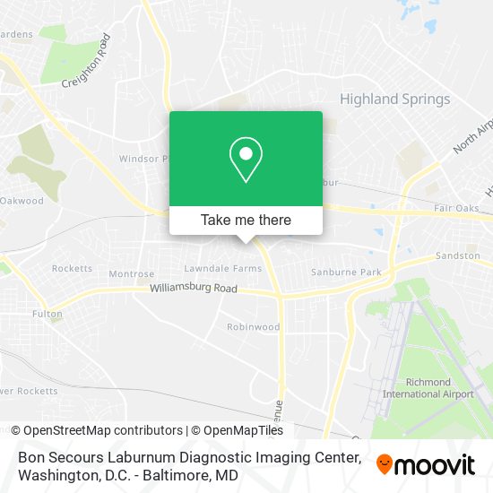 Bon Secours Laburnum Diagnostic Imaging Center map