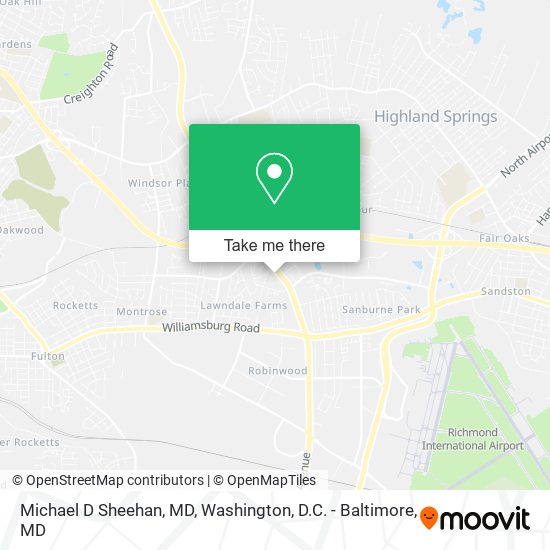 Michael D Sheehan, MD map