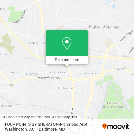 FOUR POINTS BY SHERATON-Richmond Arpt map
