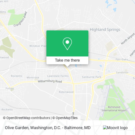 Olive Garden map