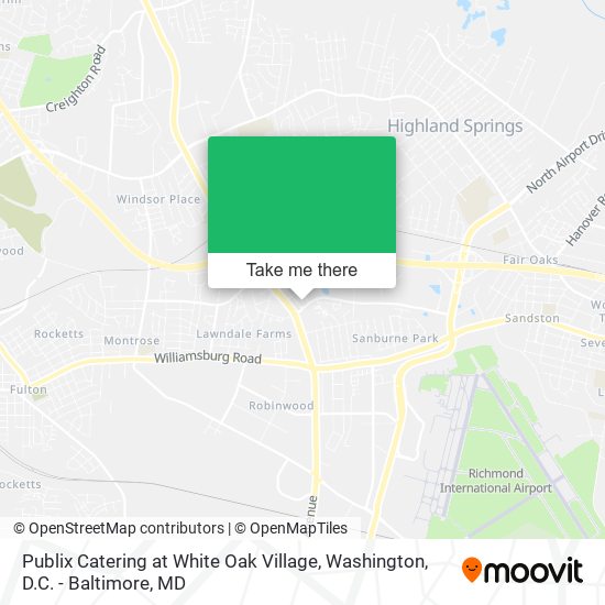 Mapa de Publix Catering at White Oak Village