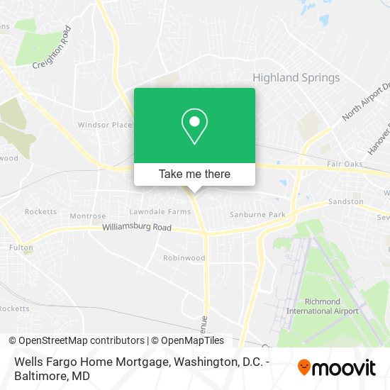 Mapa de Wells Fargo Home Mortgage