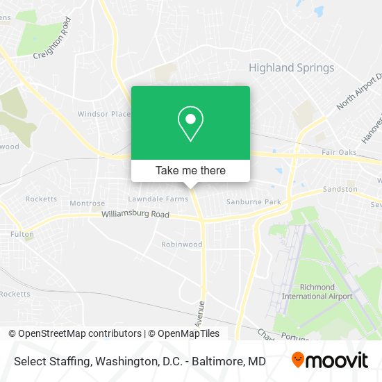 Select Staffing map