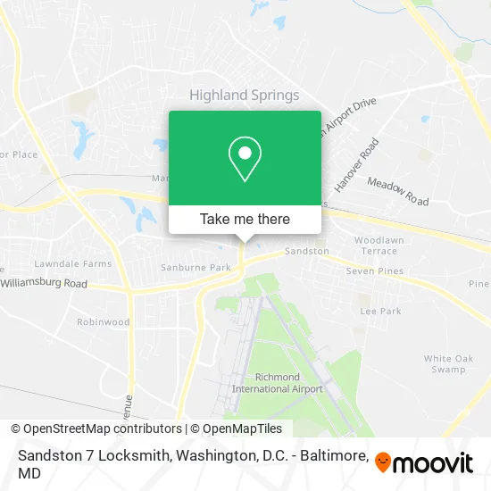 Sandston 7 Locksmith map
