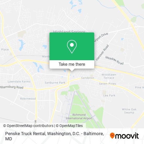 Mapa de Penske Truck Rental